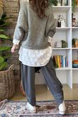 Hygge Boucle Slouch Knit Soft Sage